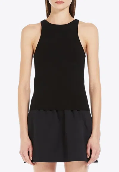 Max Mara Black Alfeo Halter Top In Black