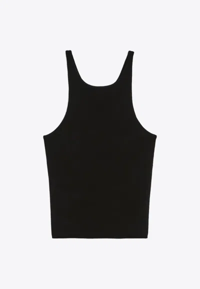 Max Mara Black Alfeo Halter Top In Black