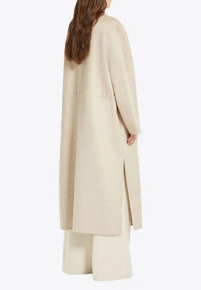 Max Mara Oversize Cashmere Coat In Beige