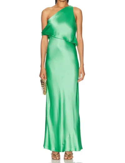 STAUD NAOMI MAXI DRESS IN SEAWEED 