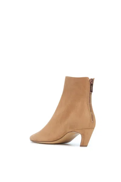 Gabriela Hearst Clayton Ankle Boot In Dark Camel Suede In Dark Camel
