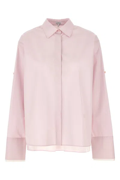 Shop Loewe Women 'turn-up' Shirt In Pink