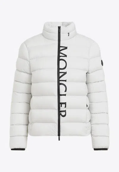 Shop Moncler Cerces Down Zip-up Jacket In Gray