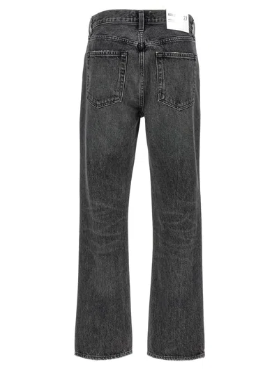 Agolde Low Slung Baggy Jeans In Gray
