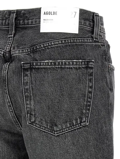 Agolde Low Slung Baggy Jeans In Gray