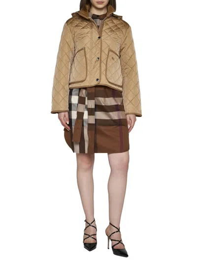 Shop Burberry Coats In Beige