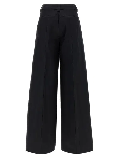 The Latest Thelatest Wide Black Alma Trousers In Black