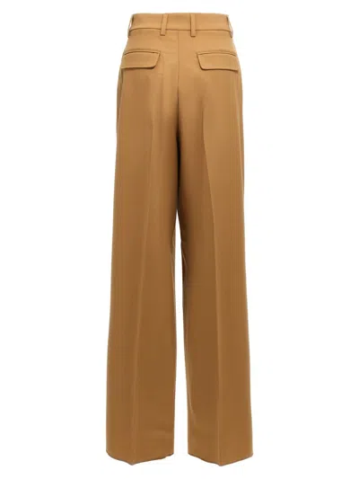 The Latest Slightly Wide Straight Leg Neutrals Trousers In Brown