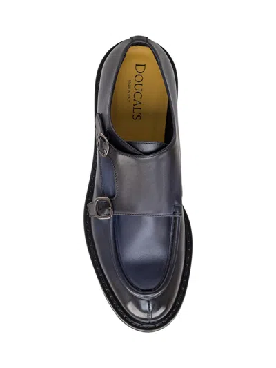 Shop Doucal's Shoe With Double Buckle Bordered In Black