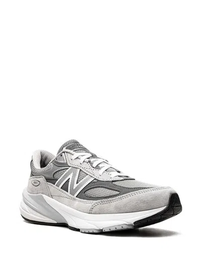 New Balance Grey Low Top Sneakers With Logo Detail In Suede And Tech Fabric Man In Grey