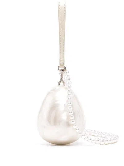 Simone Rocha Micro Egg Perspex Shoulder Bag In White