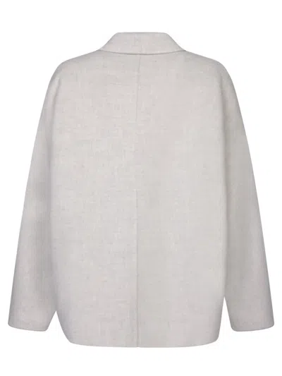 Brunello Cucinelli Mixed Wool Fabric Coat With Six Front Buttons In Grey