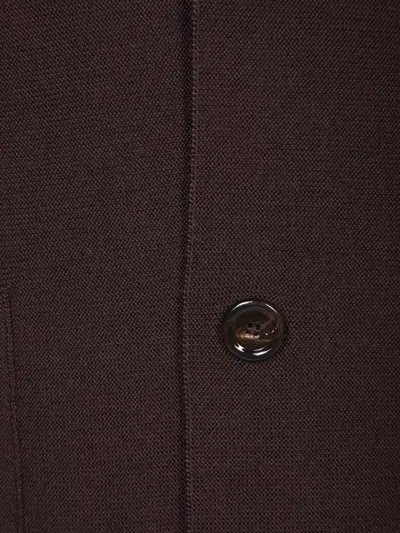 Lardini Knit Cardigan With Classic V-neck And Button Closure In Brown