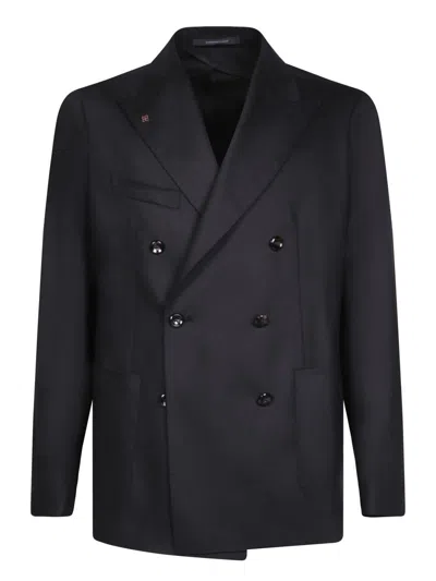 Shop Tagliatore Blazers In Black