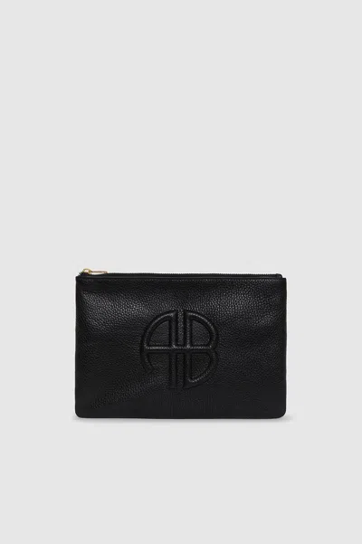 Anine Bing Lili Pouch In Black Pebbled In Black