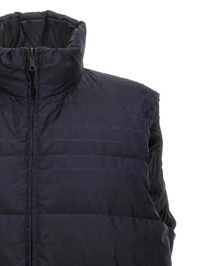 Valentino Reversible Down-filled Vest In Multicolor