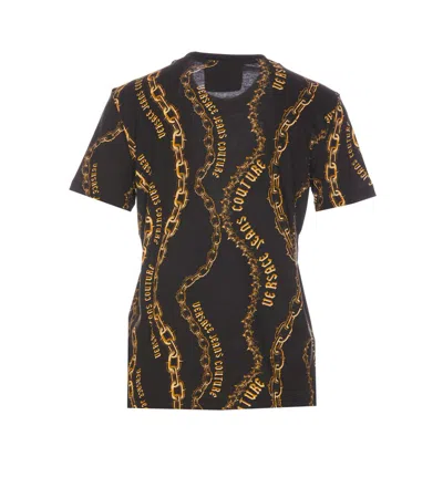 Shop Versace Jeans Couture T-shirts And Polos In Black