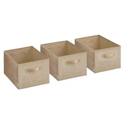 Breebe Storage Baskets, Set Of 3 Fabric Storage Bins, 15.7 X 11.8 X 9.5 Inches, Foldable Closet Organizer F