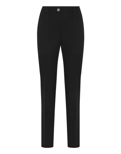 Philipp Plein Cady High-waist Trousers In Black