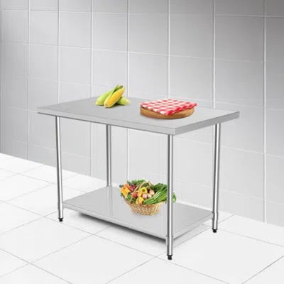 Hivvago 30 X 48 Inch Stainless Steel Table Commercial Kitchen Worktable