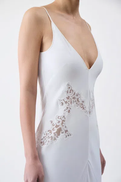 Gabriela Hearst Apuleius Lace Dress In Ivory Silk Crepe In Ivory