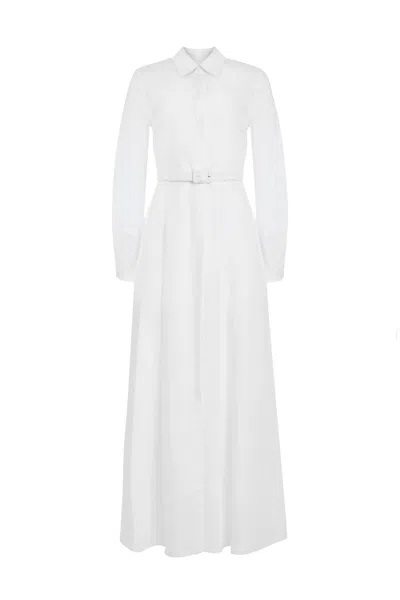 Gabriela Hearst Breton Shirtdress With Slip In Ivory Aloe Linen In Ivory