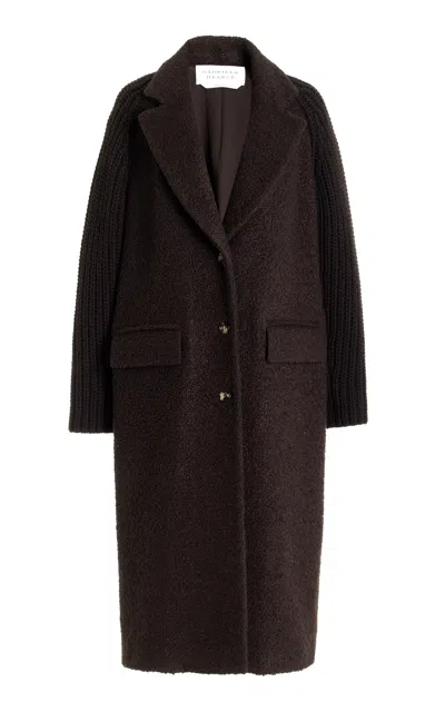 Gabriela Hearst Charles Coat In Chocolate Recycled Cashmere Boucle In Chocolate