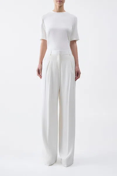 Gabriela Hearst Elisa Top In Ivory Silk Crepe In Ivory