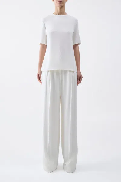 Gabriela Hearst Elisa Top In Ivory Silk Crepe In Ivory