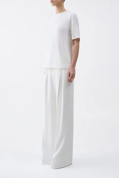 Gabriela Hearst Elisa Top In Ivory Silk Crepe In Ivory