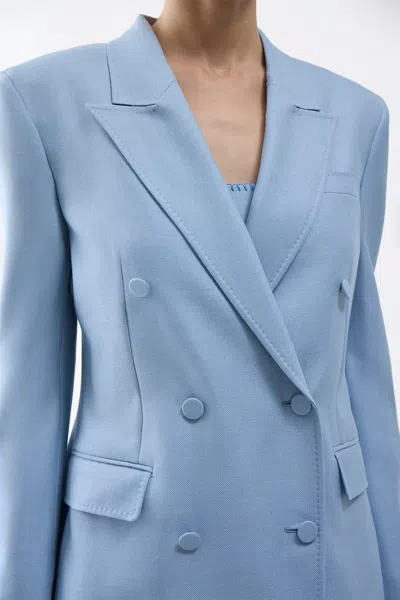 Gabriela Hearst Gavin Blazer 42 In Stone Blue