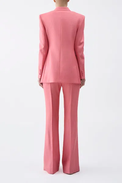 Gabriela Hearst Gavin Blazer In Watermelon Silk Virgin Wool In Watermelon