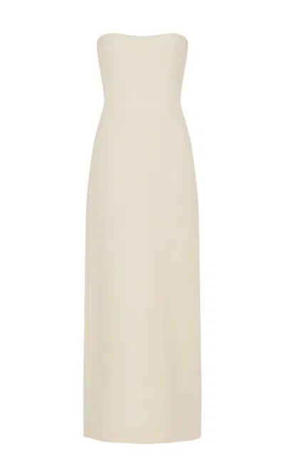 Gabriela Hearst Opus Maxi Dress In Ivory Wool Silk Cady In Ivory