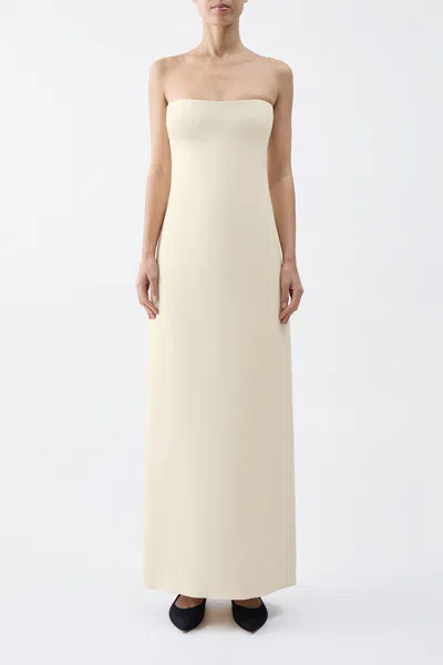 Gabriela Hearst Opus Maxi Dress In Ivory Wool Silk Cady In Ivory
