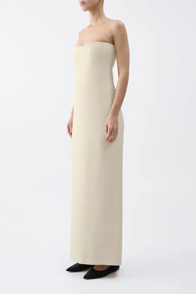 Gabriela Hearst Opus Maxi Dress In Ivory Wool Silk Cady In Ivory