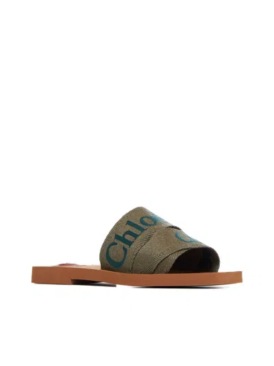 Shop Chloé Chloè Sandals In Sweet Khaki