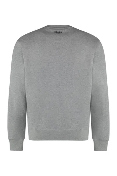 Shop Kenzo Cotton Crew-neck Sweatshirt In Grey