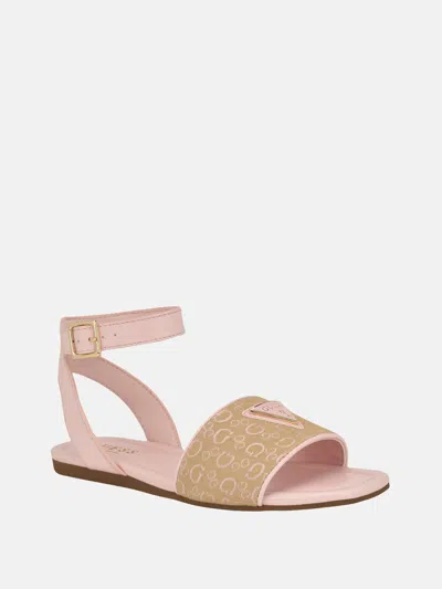 Guess Factory Hazens Logo Sandals In Pink