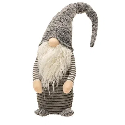 Homegifo *tall Standing Gray Santa Gnome