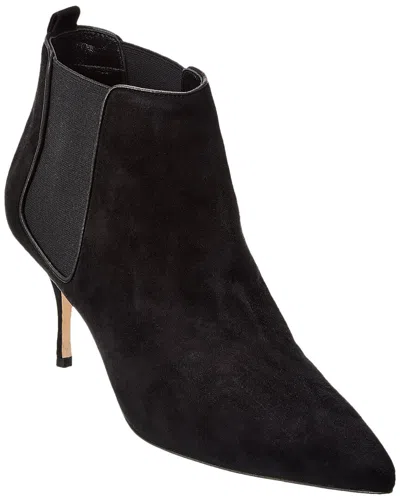 Manolo Blahnik Dildi Otto Suede Ankle Boots In Black