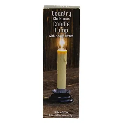 Homegifo 5" Antiqued Country Candle Lamp W/non Flicker 7w Bulb