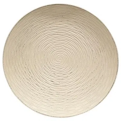 Homegifo Antiqued White Carved Wood Plate
