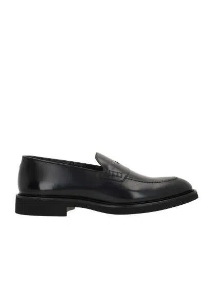 Shop Doucal's Flat Shoes In Horse Black