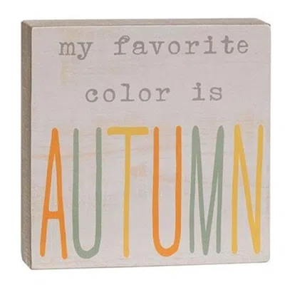 Homegifo *my Favorite Color Is Autumn Wood Block