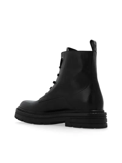 Versace Chunky Sole Ankle-high Boots With Round Toe In Black