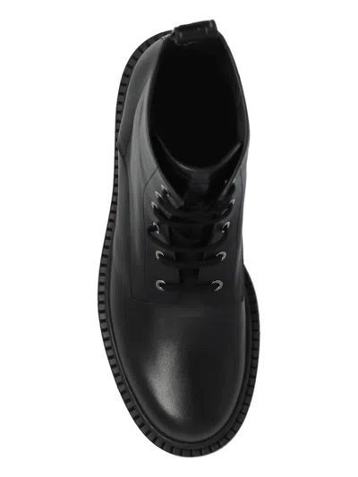 Versace Chunky Sole Ankle-high Boots With Round Toe In Black