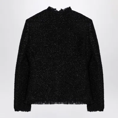 Givenchy Tweed And Lurex Blazer In Black