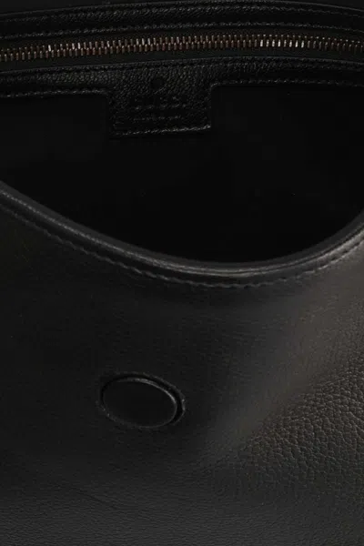 Gucci Aphrodite Large Leather Shoulder Bag In Black