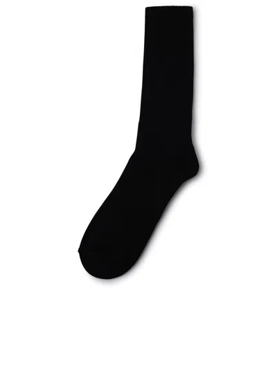 PALM ANGELS PALM ANGELS BLACK COTTON BLEND VERTICAL SOCKS MAN 