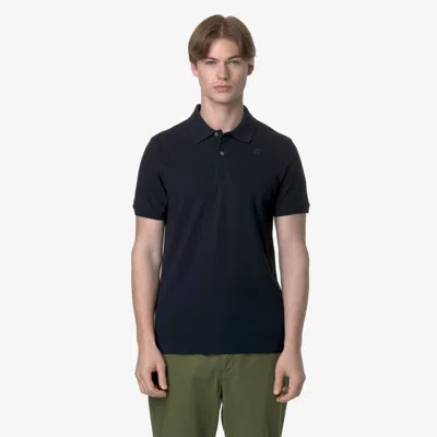 K-way Amedee Pique Polo Shirt In Black